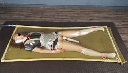 High school girl with pink bondage and vibro