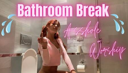 Bathroom Break Asshole Worship