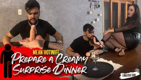 Hotwife Nara prepares an unforgettable dinner for your cuck (720 EN-sub)