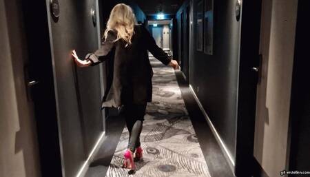 Crazy guy licking my sweaty pantyhose feet HD mp4 1920x1080