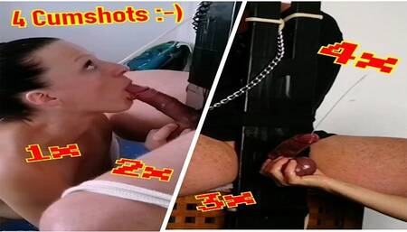 Der Spermamarathon geht weiter: 4x SPERMA in Folge :-)