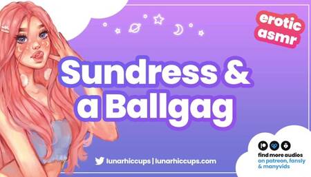 Audio Roleplay ASMR Your girlfriend begs for your cum in a sundress and a ballgag [Submissive GF]