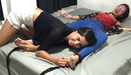 Martha gets tied up and her feet tickled