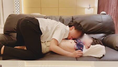 Our first love hotel♡How to wake her up when she after a date♡／Japanese amateur hentai