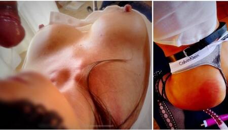 BDSM Knky morning, trying the new Fucking Machine for the first time. Final Face Fuck Creampie. -