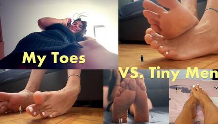 Giantess Toes versus Tiny Men 4k