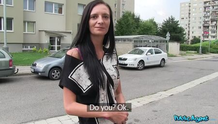 Skinny Brunette is Not Shy