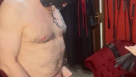 The complete domination of a naked cleaner Part 6 of 11