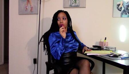 Ebony Goddess Office Ignore-Monica Jade MP4