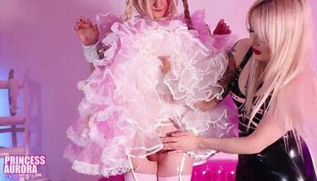 Prissy sissy Dolly - Locked in frills