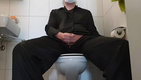 Satin Sissy Cum Hard on Her Satin Clothes