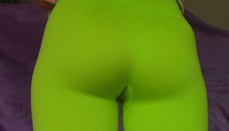 Neon Green Yoga Pants Ass JOI