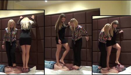 Goddesses Kalypso & Gabriella - Brutal trampling & foot worship 2 - REMASTERED