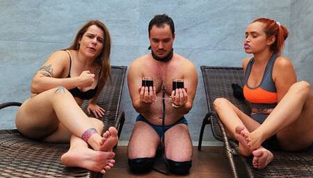 Double Spitting, Manu Albertine, Bad Girl and Fabian, (cam by Camila) FULL HD