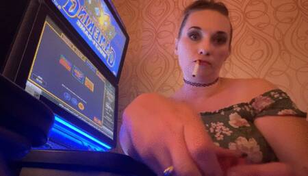 Cigarette at Slot Machine