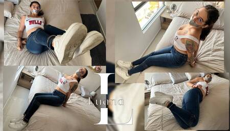 Mindcontrol Tales: POV Magic Potion To Smell Luana's Feet (POV, Tight Jeans, White Tight TankTop, White Socks, Nike AF1 Sneakers, Glasses, MindControl, HandCuffs, Duct Tape Gag)