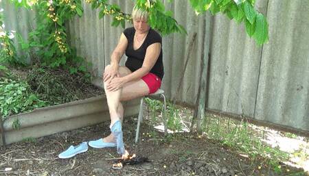 I decided to burn my favorite slippers and socks ?D