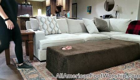 Licking sweaty gym shoes