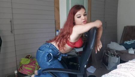 Sexy talk & farts on the chair ( Fart fetish & Whipped cream )