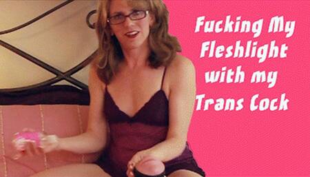 Fucking my Fleshlight with my Trans Cock