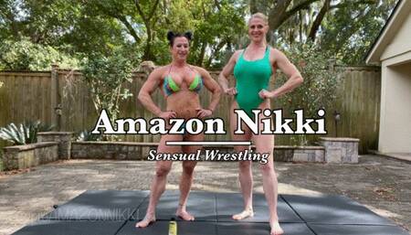 Amazon Nikki’s Sensual Wrestling Showdown: Dominance Unleashed! Someone loses her top, oh my!