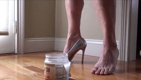 Pink Fox, silver heels, discomfort