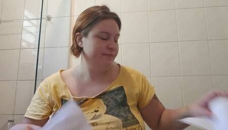 Nose blowing and pinching