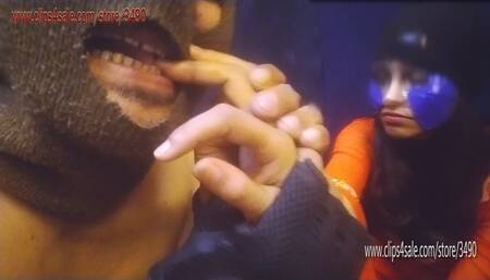 Slave Dog Bite Lick Suck Fingers Hand -CC