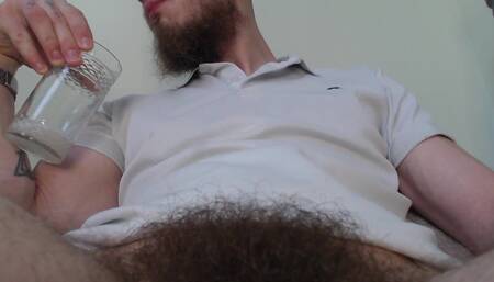 Spitting Into a Glass - Hairy Pubis