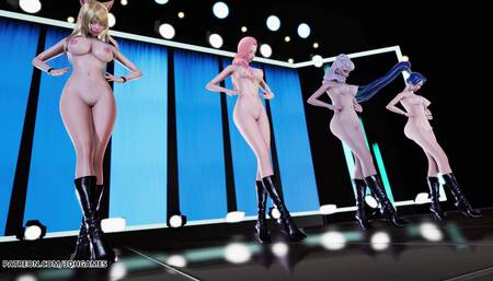 [mmd] Girl Crush Oppa - Do You Trust Me Ahri Evelynn Kaisa Seraphine Sexy Naked Dance 4K 60fps