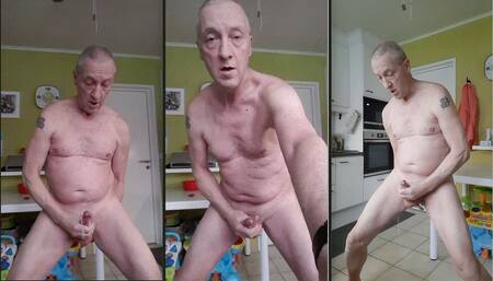 Exhibitionist Great Flying Cumshot Again