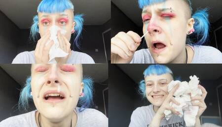 Clown Intense Qtip Sneezing Snot Fest