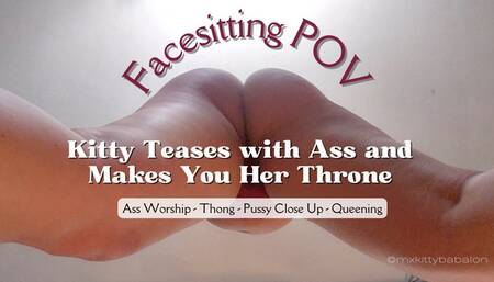 Kitty Teases with Ass and Makes You Her Throne HD