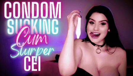 Condom Sucking Cum Slurper CEI (Cuckold, Cum Eating Instructions, JOI)