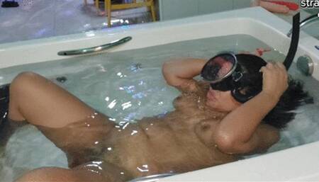 Snorkeling in the bathtub