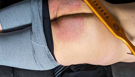 KJ gets 5 Full Strength Paddle Swats