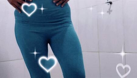 messy wedgies shaving cream, Yoga pants