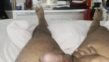 Stroking to my blue toes