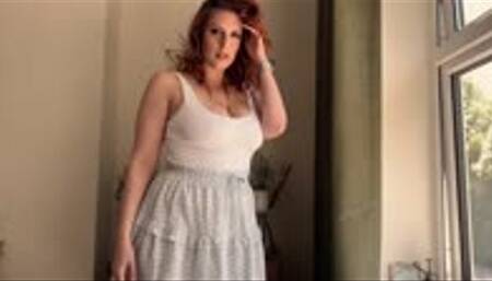 Striptease - Watch me strip out of my Wolford Neon 40s for you