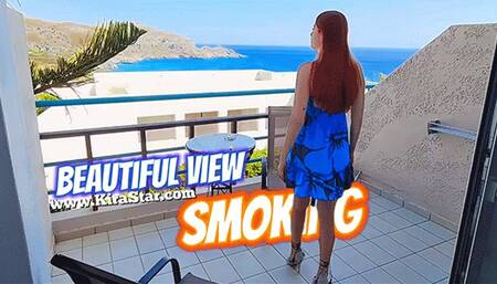 4K Beautiful View Smoking
