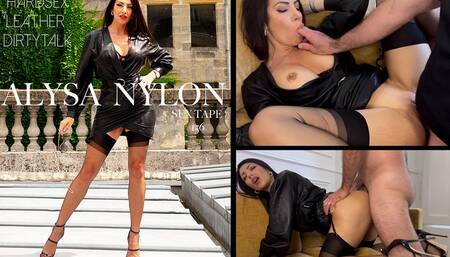 ALYSA AIME LE CUIR ET LES BAS NYLON