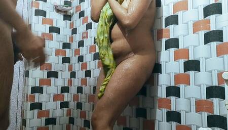 Indian Housewife and Her Brother in Law Doing Fun in Bathroom