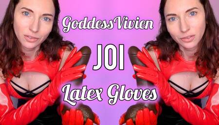 LATEX GLOVES JOI CUM COUNTDOWN Goddess Vivien Vee encourages you to stroke and cum PVC tease Girl Next Door