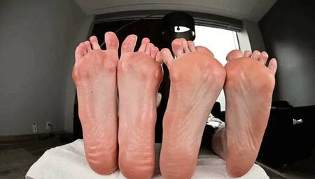 Goddess Charlie and Brookyln oil up! Pt 2 - MP4