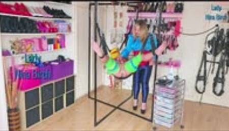 Lady Nina Birch - Satin Fetish Slave Torment Pt1