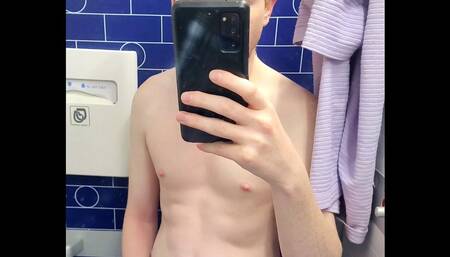 Ginger Twink Gets Hard Peeing on a Plane