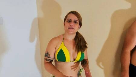 Battle two, part 1, Gender Battle:BJJ Badgirl and Slave Covared! - FULL HD