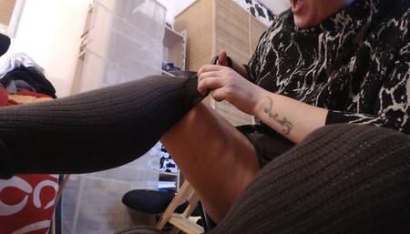 Cut off boots and hot pee 1080HD