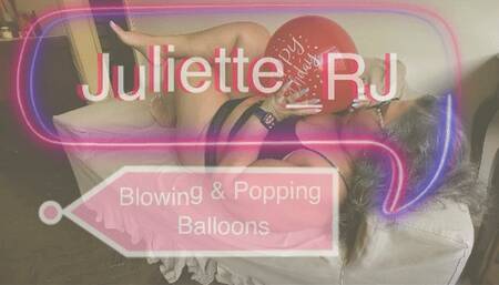Juliette-RJ Blowing & Popping Balloons for you! CRUSH BALLOONS - LOONER - POPPING BALLOONS - THICK LEGS - EXHIBTIONISM - LOONER GIRL - BBW BODY - BBW LOONER MILF