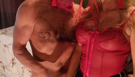 After he dismounts Braun she fucks him deep with Abe